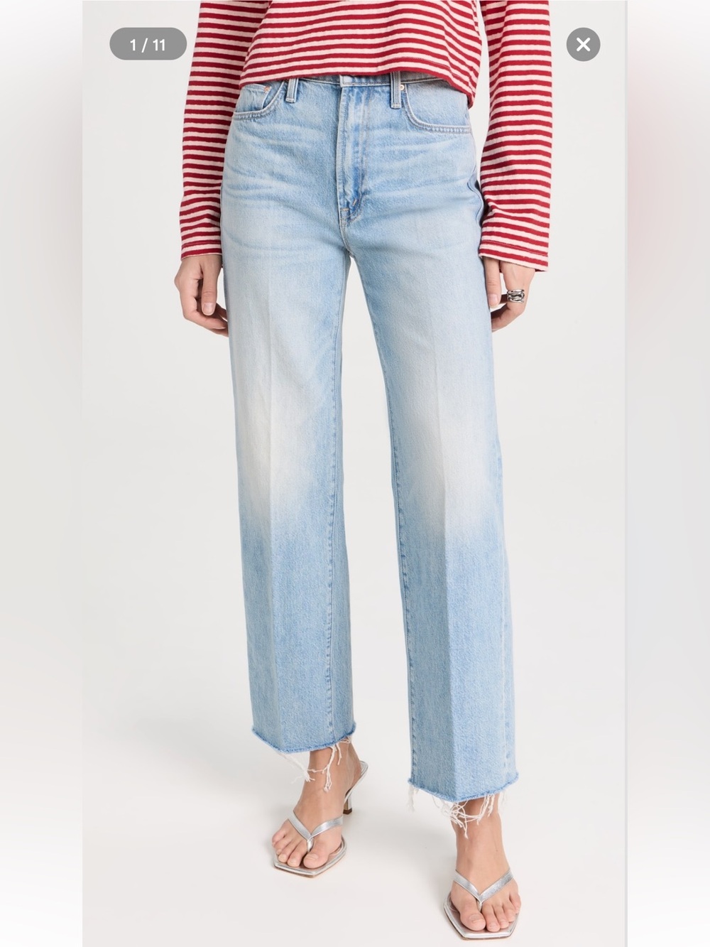 MOTHER The Rambler Zip Ankle Fray I’m With The Band Size 25 Modern Classic Denim